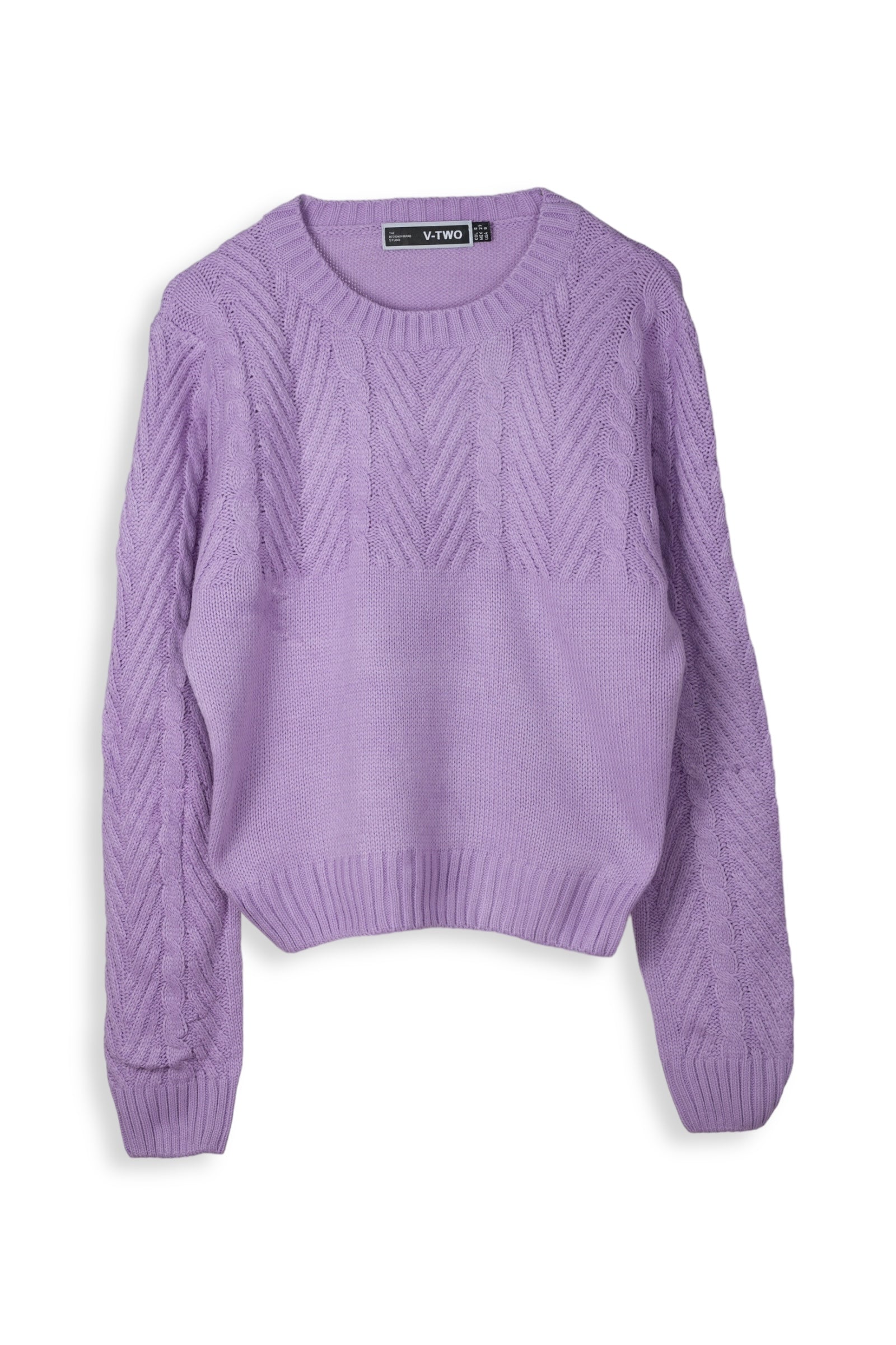 SUÉTER TEJIDO ALGODON LILA MSA161