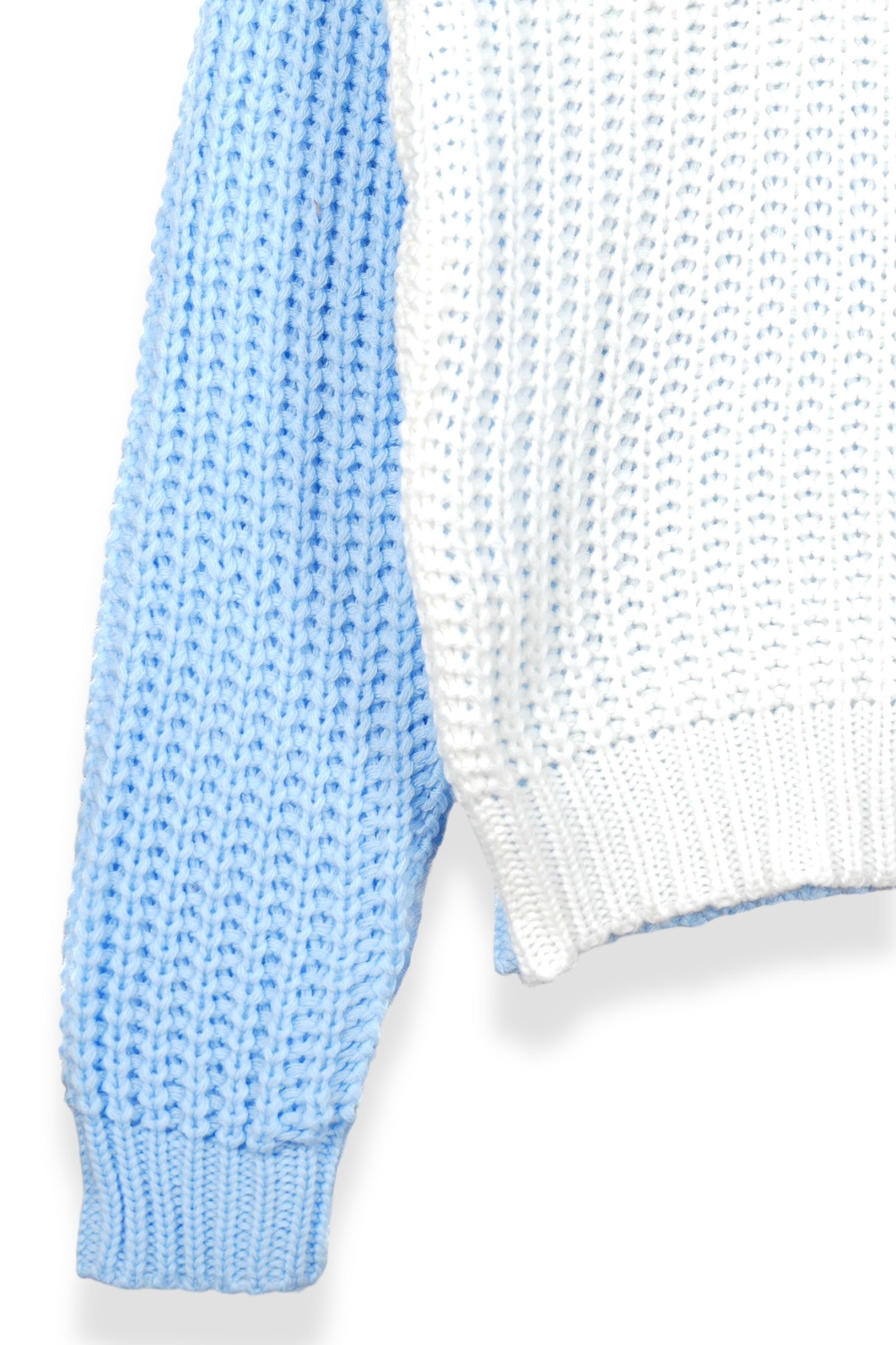 SUÉTER TEJIDO MSA128 AZUL/BLANCO
