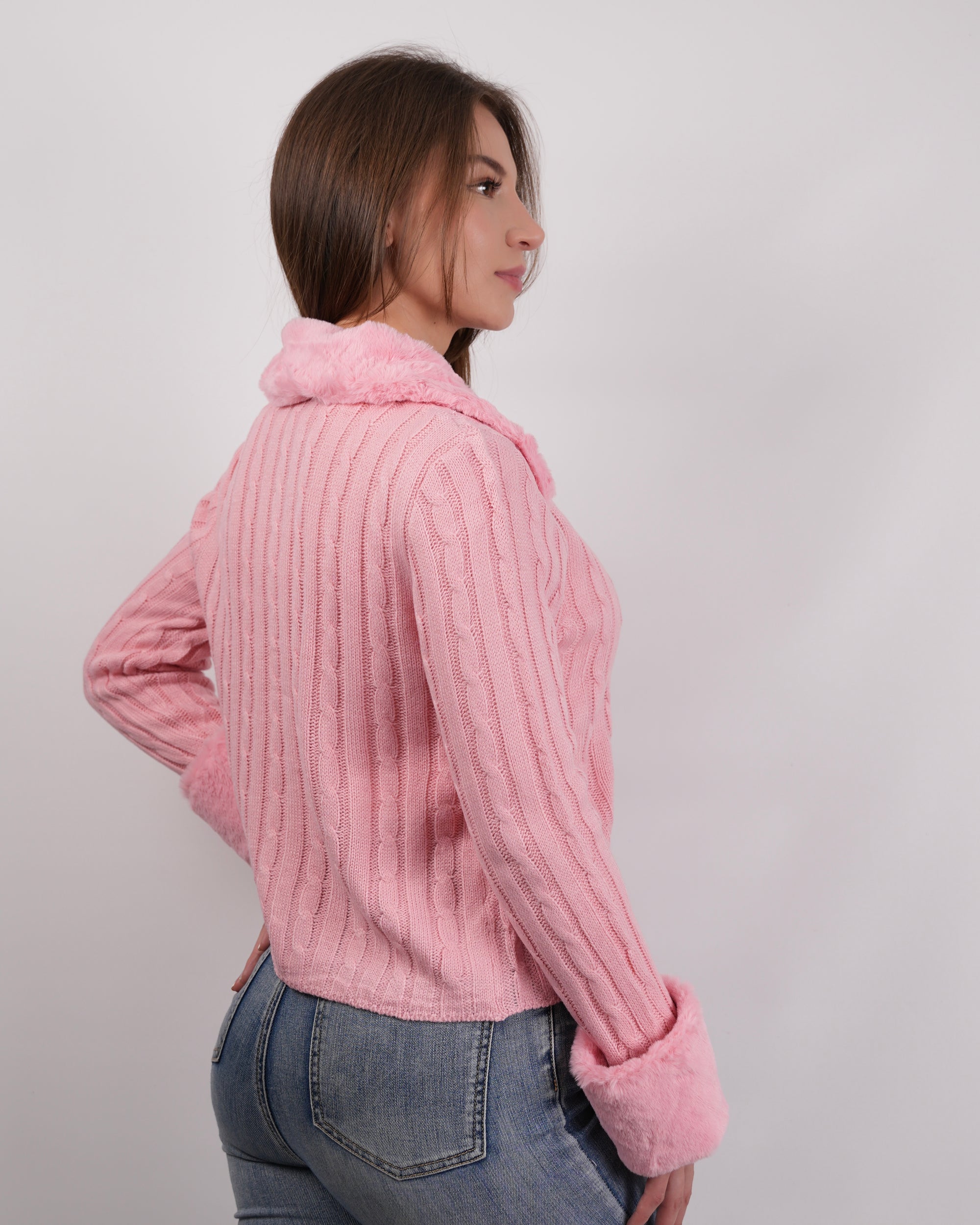 SUÉTER CON CREMALLERA ROSADO MSA110