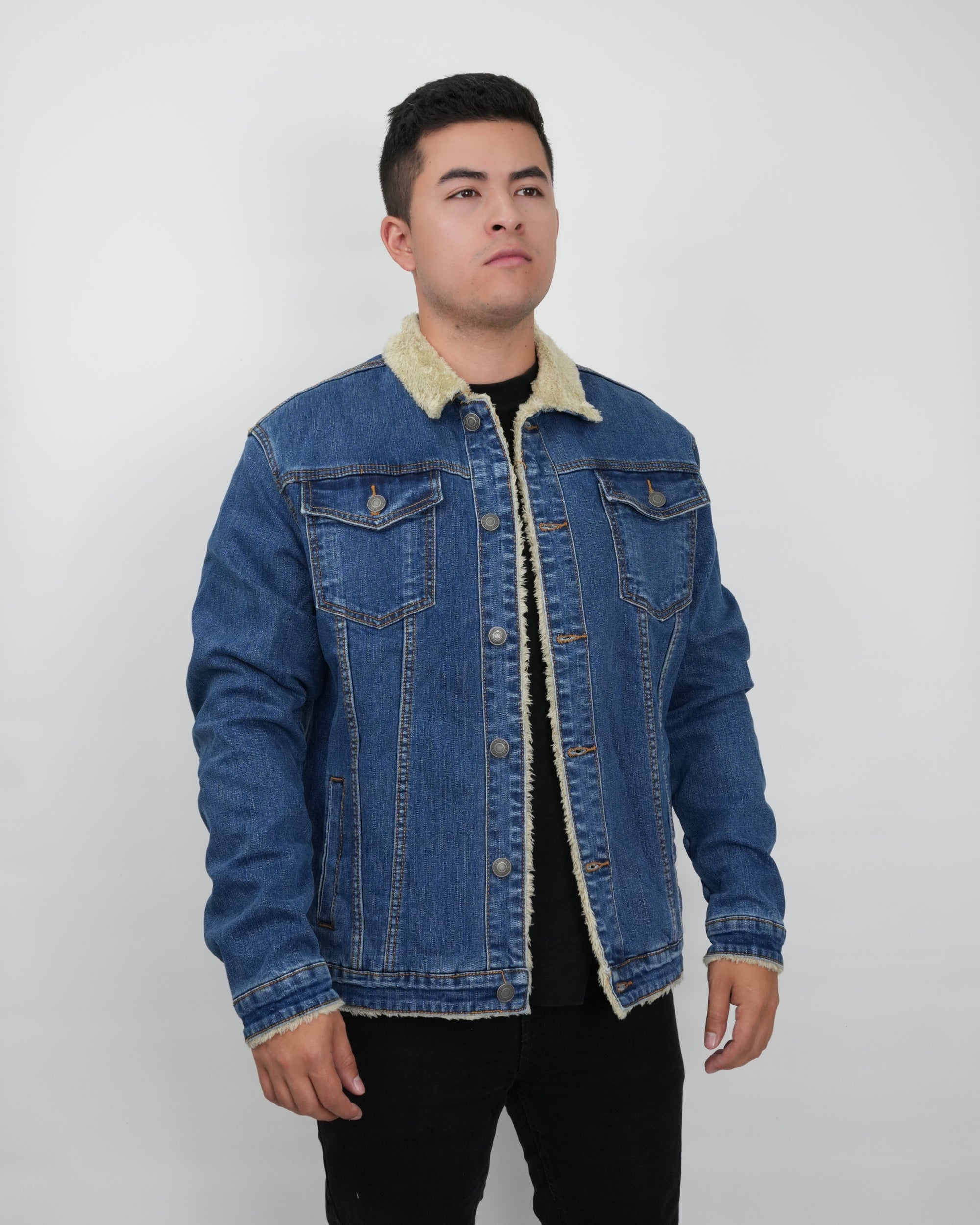 CHAQUETA DE JEAN VR031 AZUL OSCURO