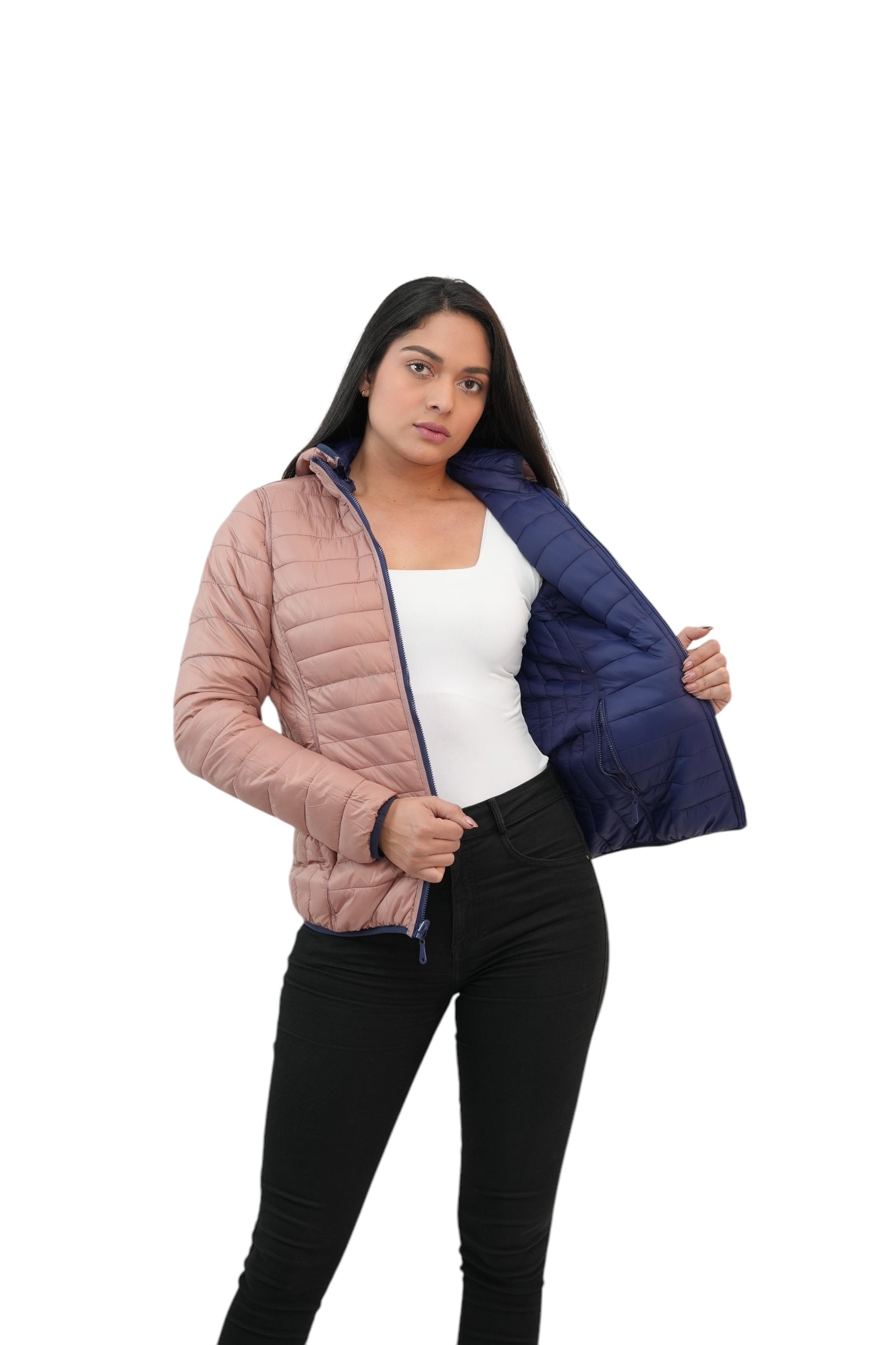 CHAQUETA SM031 AZUL-ROSA