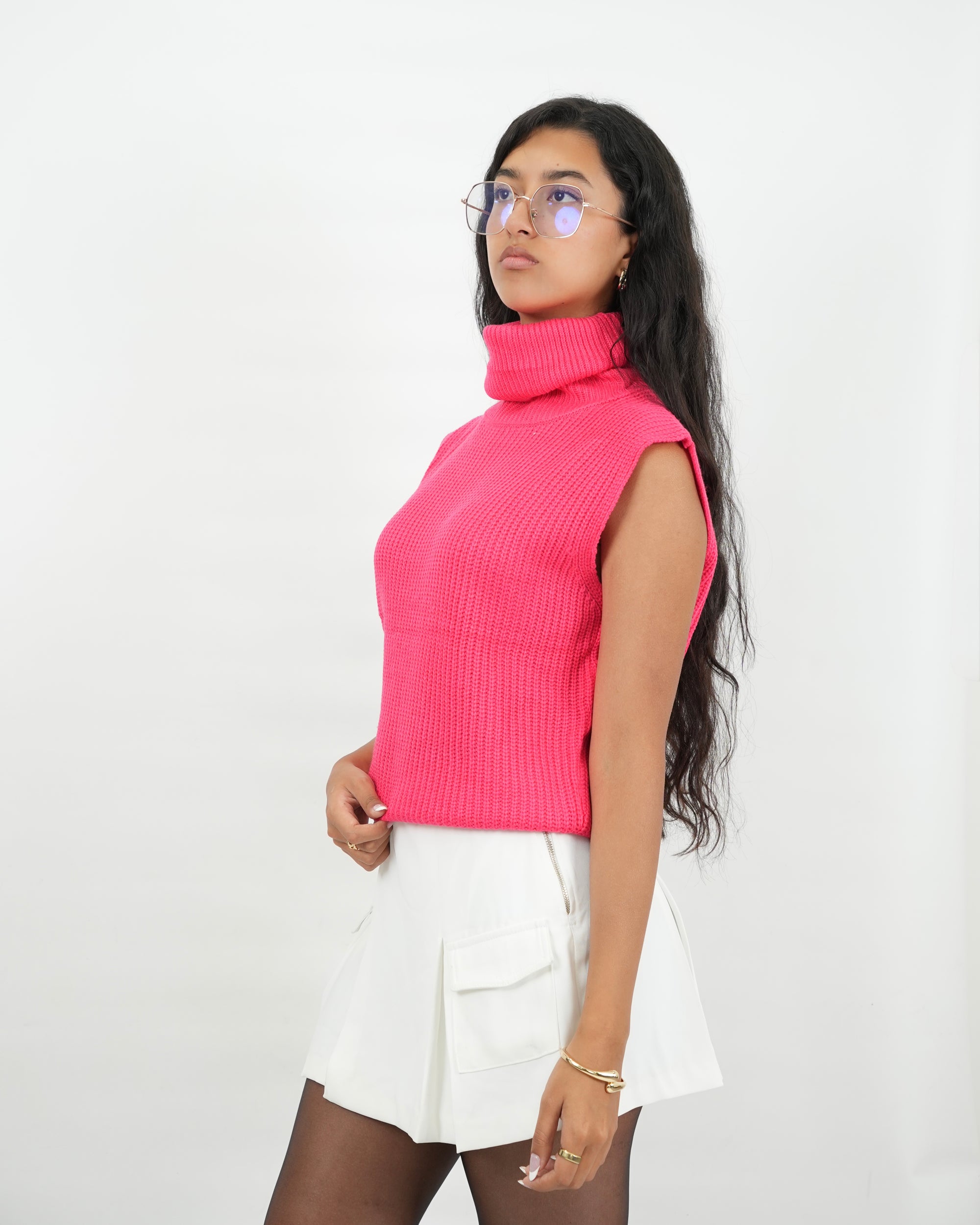 CHALECO TEJIDO CUELLO TORTUGA MSA129