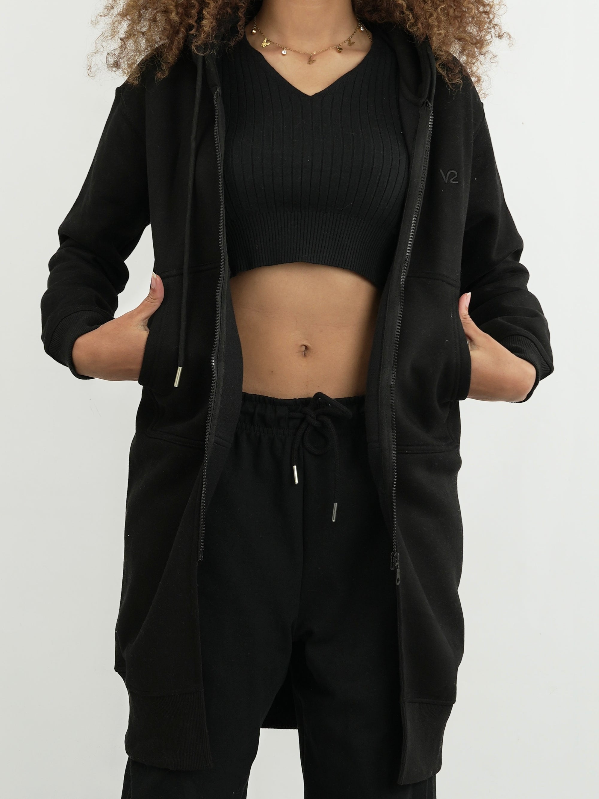 CHAQUETA MUJER FMSA039 NEGRO