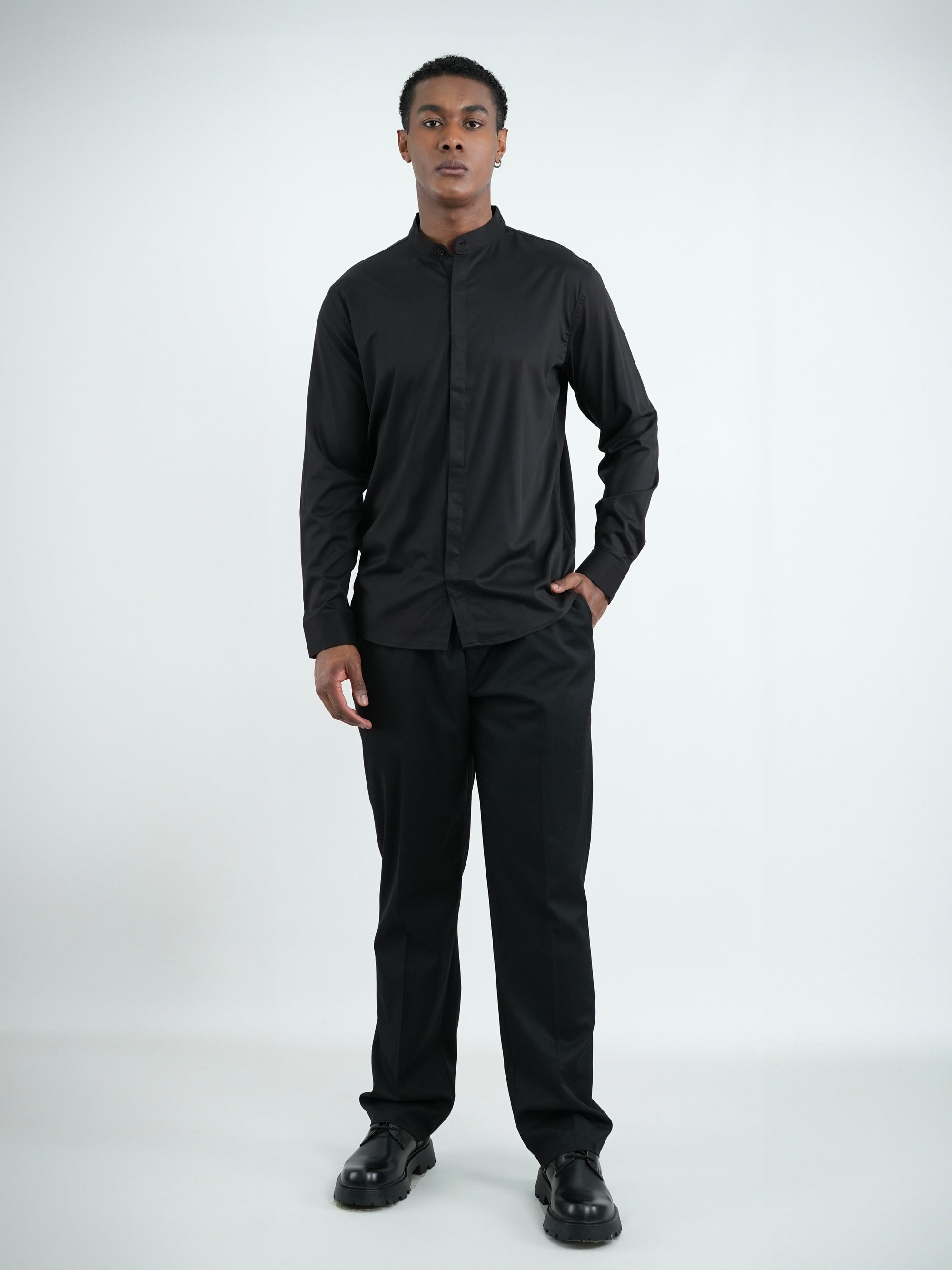 CAMISA HOMBRE FVR005 NEGRO