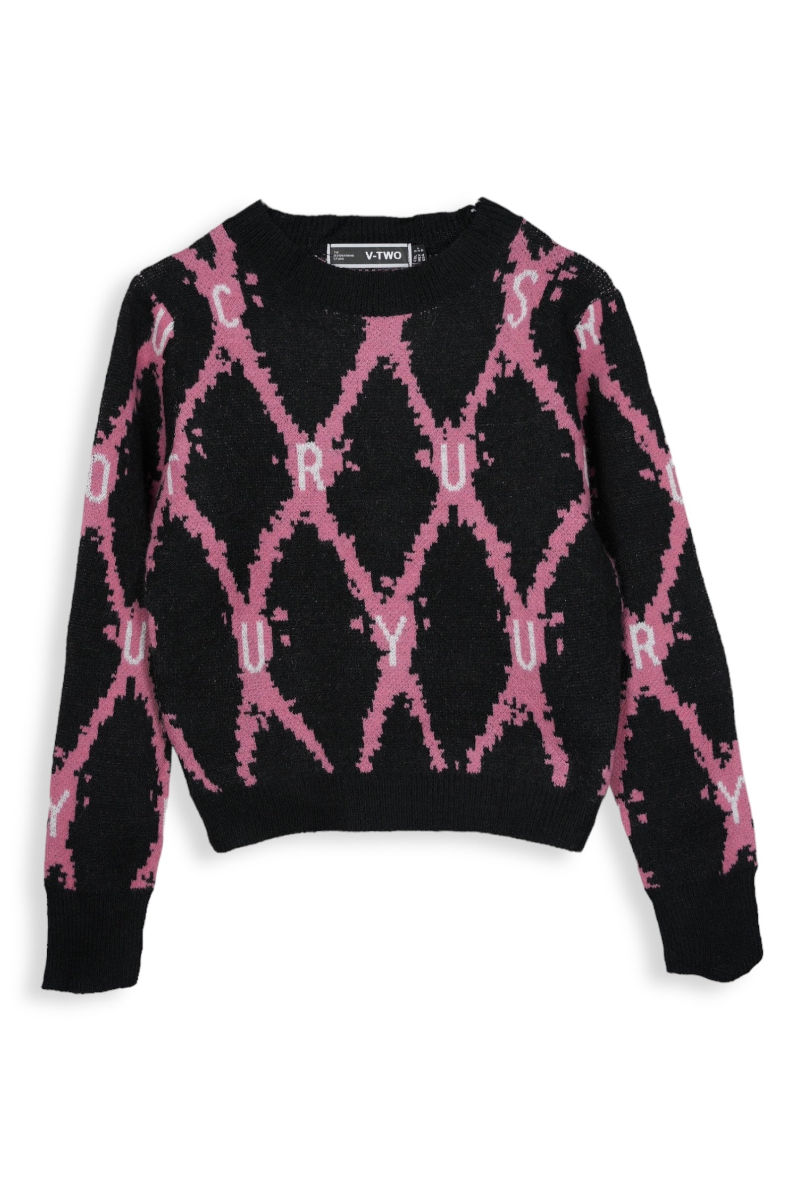 SUÉTER TEJIDO ALGODON NEGRO ROSA MSA155