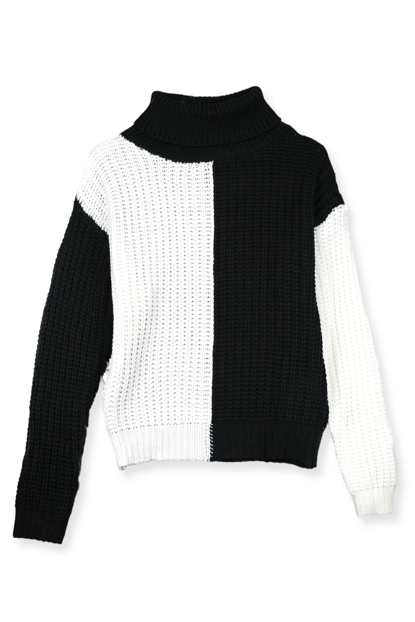 SUÉTER TEJIDO MSA128 NEGRO/BLANCO