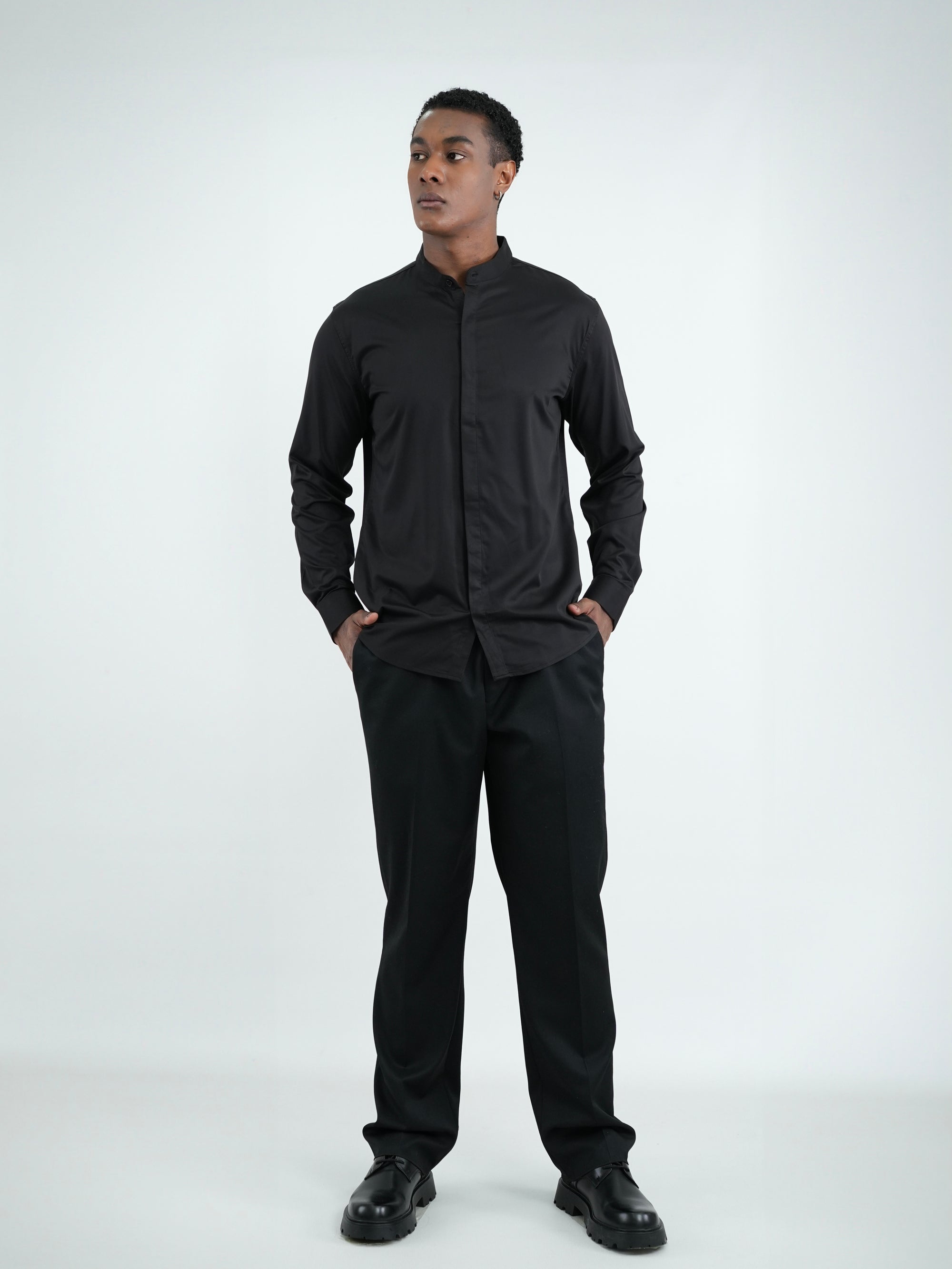 CAMISA HOMBRE FVR005 NEGRO
