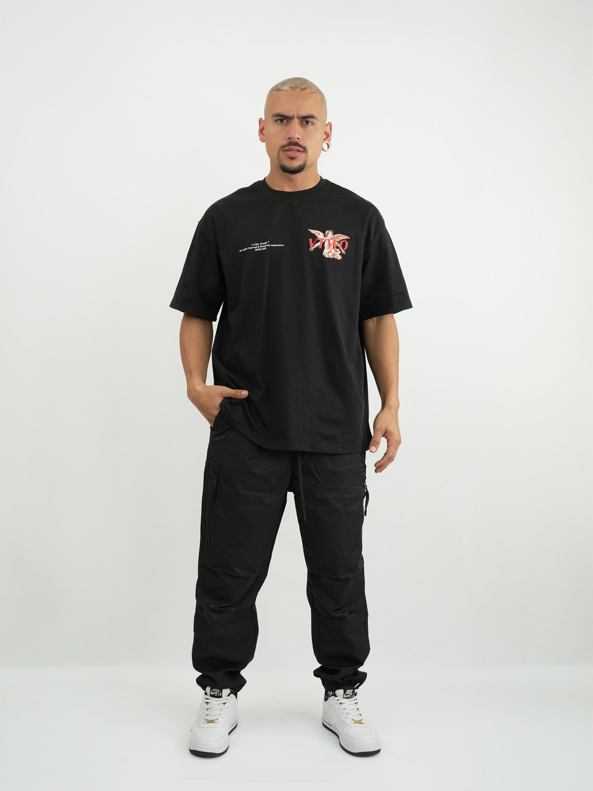 CAMISETA HOMBRE FCA014 NEGRO