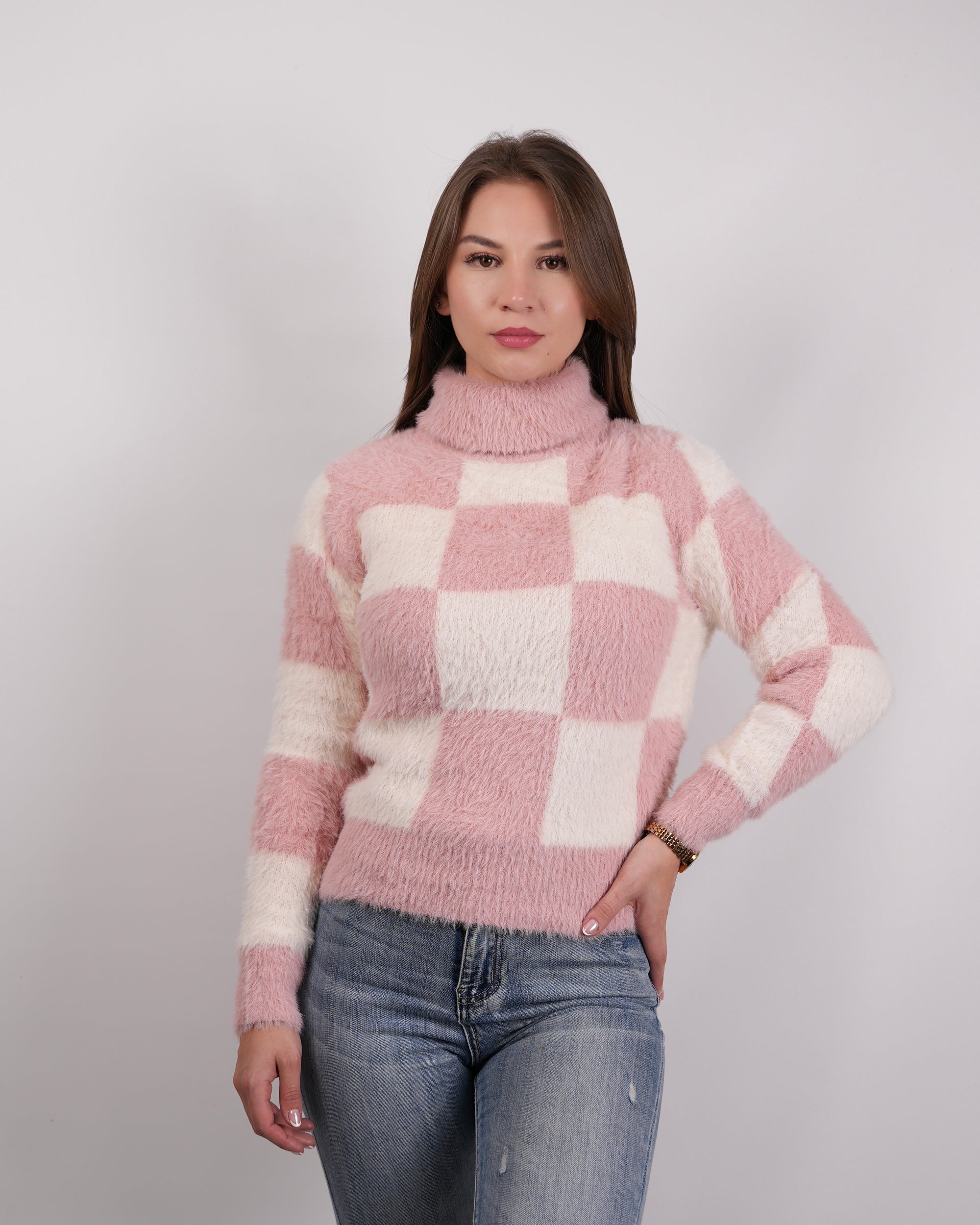 SUÉTER 160 ROSADO/PERLA
