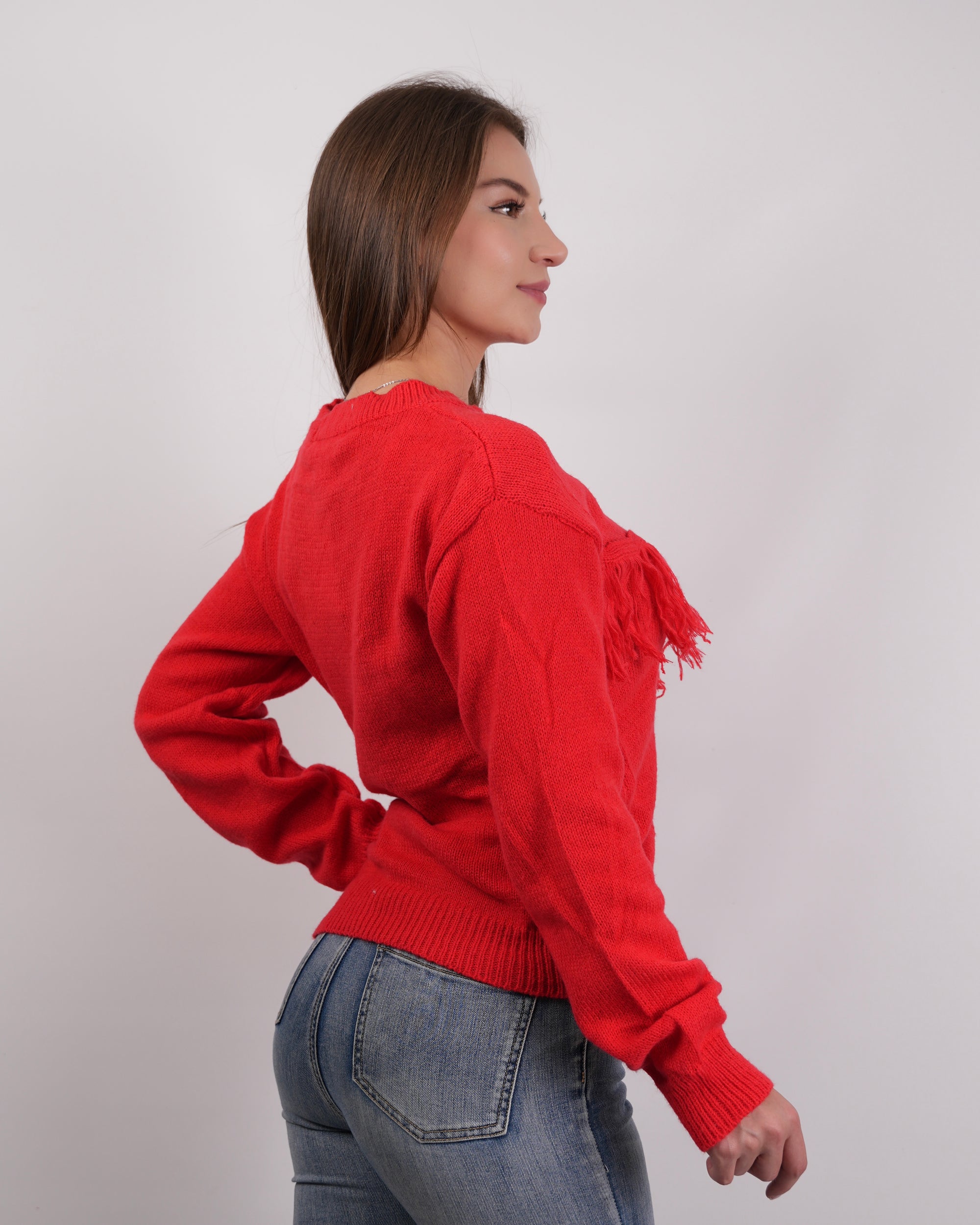 SUÉTER TEJIDO ALGODÓN ROJO MSA171