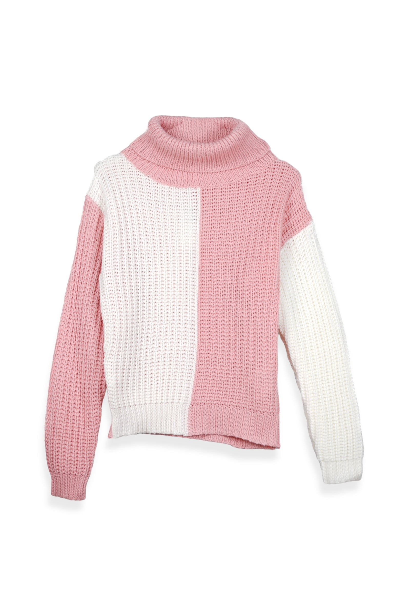 SUÉTER TEJIDO ROSADO/BLANCO MSA128