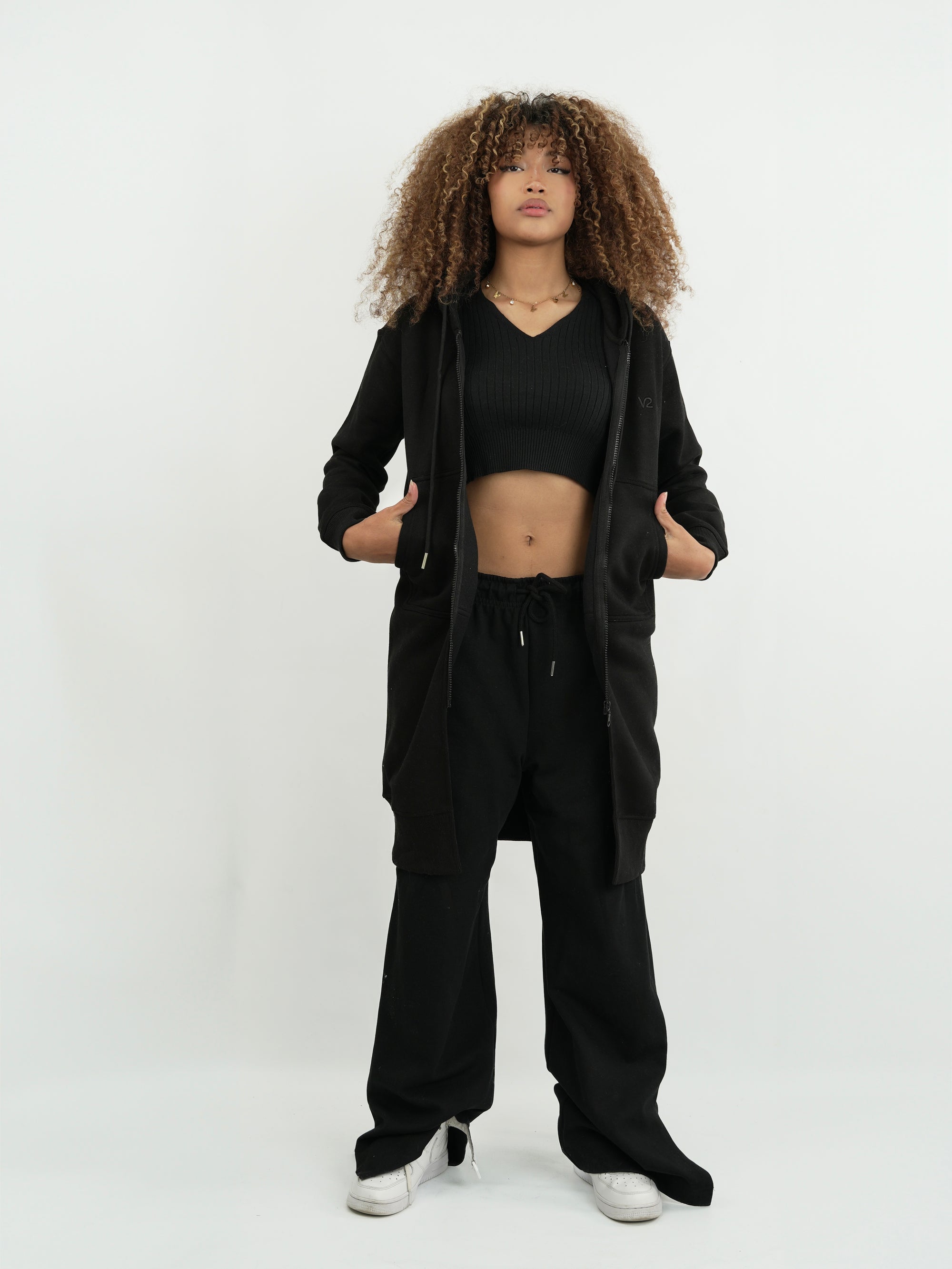 CHAQUETA MUJER FMSA039 NEGRO