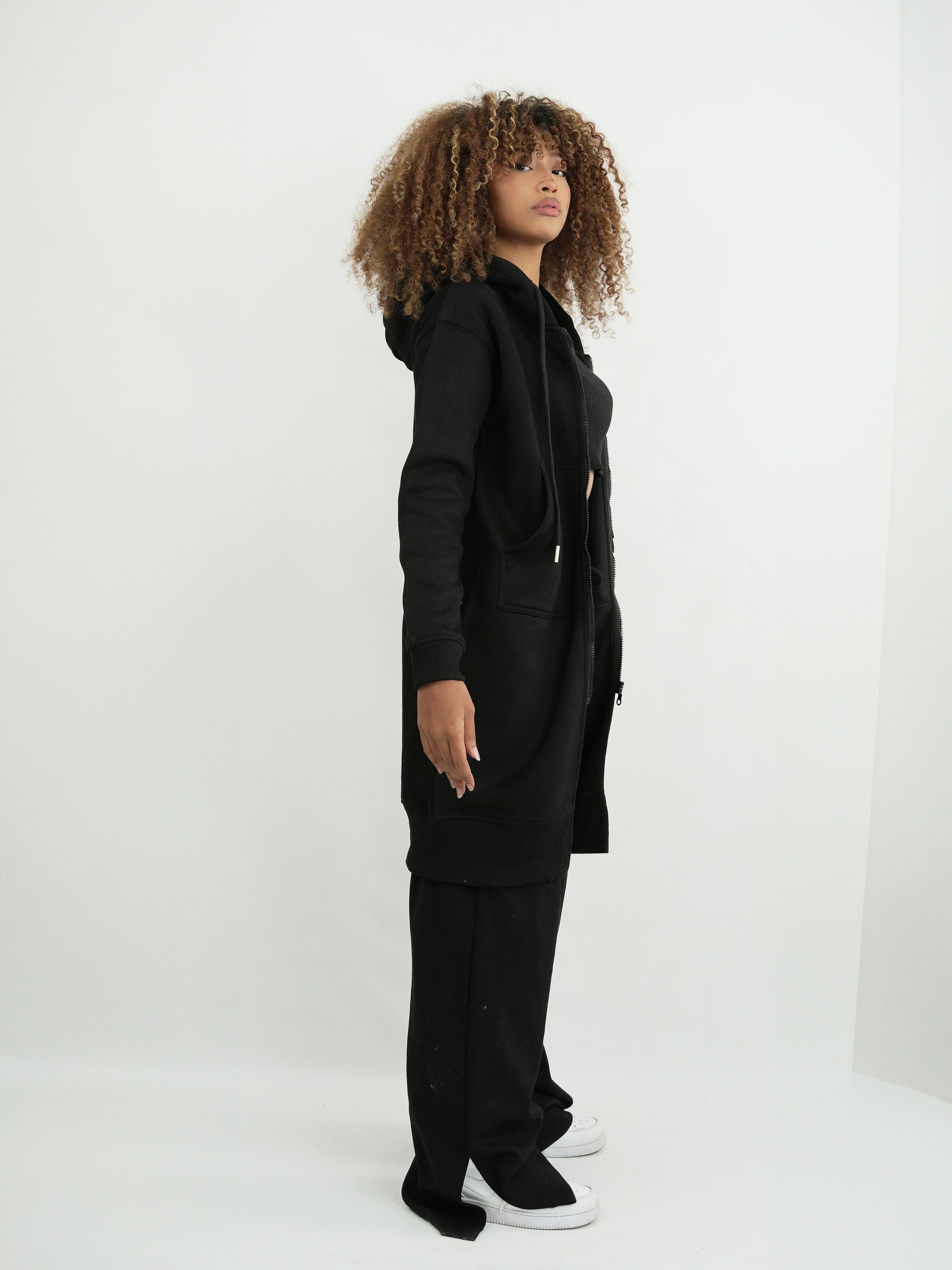 CHAQUETA MUJER FMSA039 NEGRO