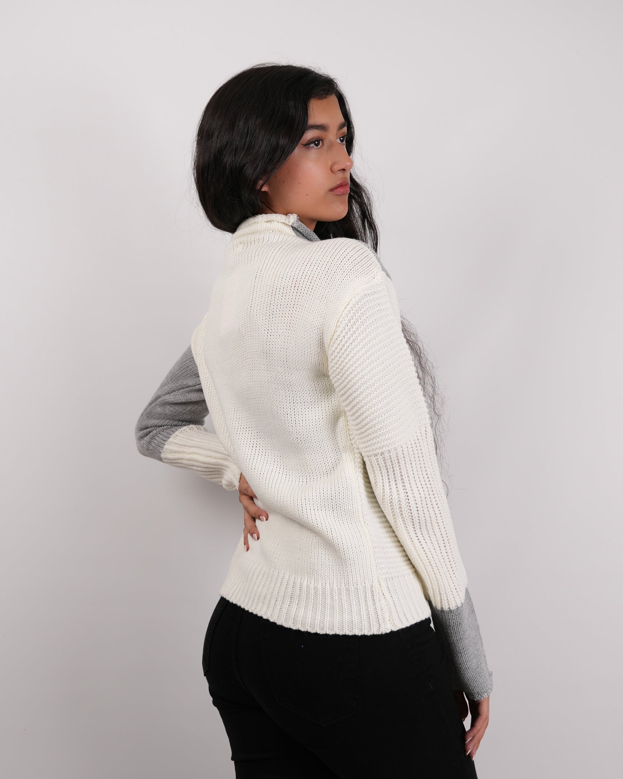 SUÉTER ALGODÓN BLANCO GRIS MSA116