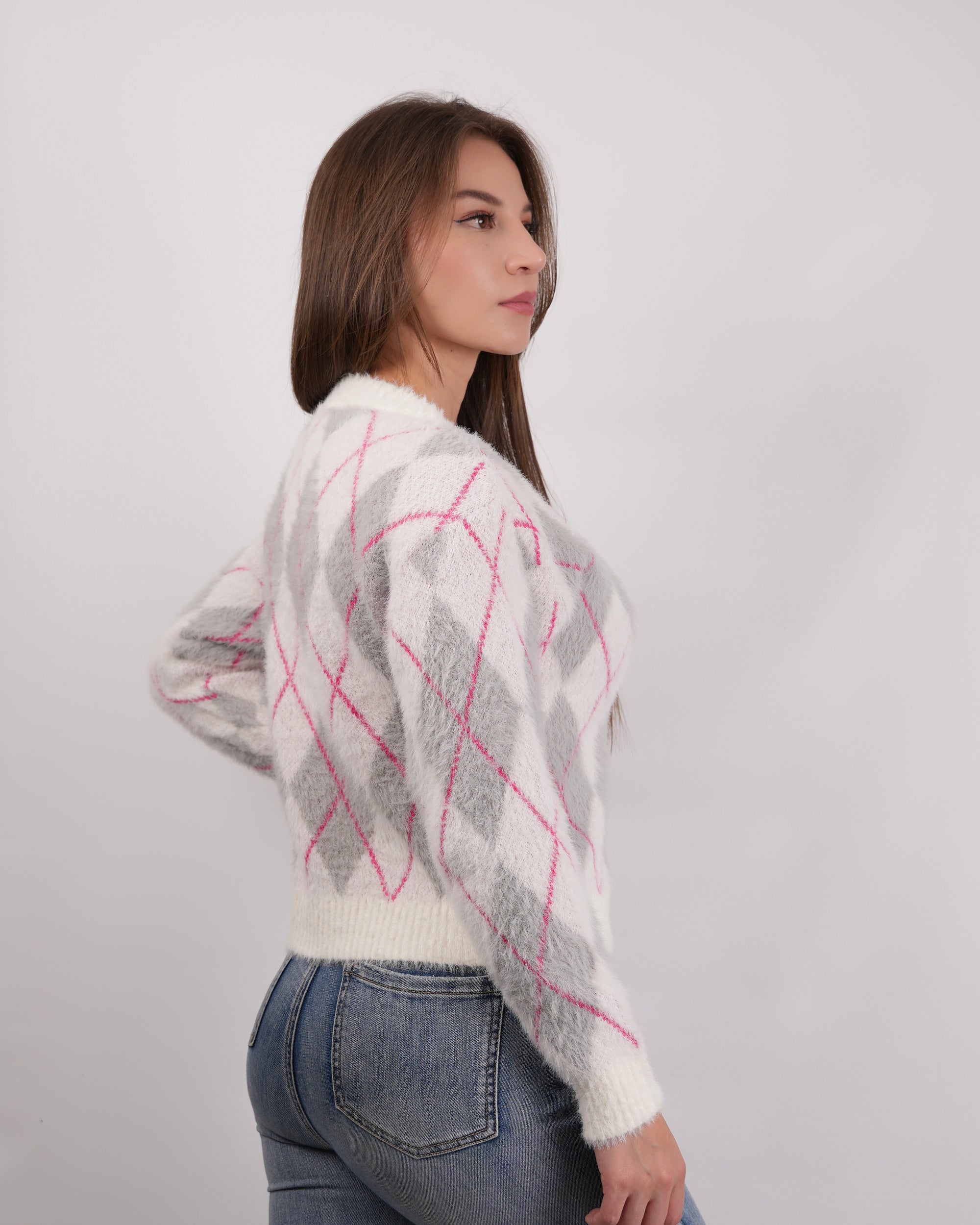 SUÉTER TEJIDO BLANCO GRIS MSA123
