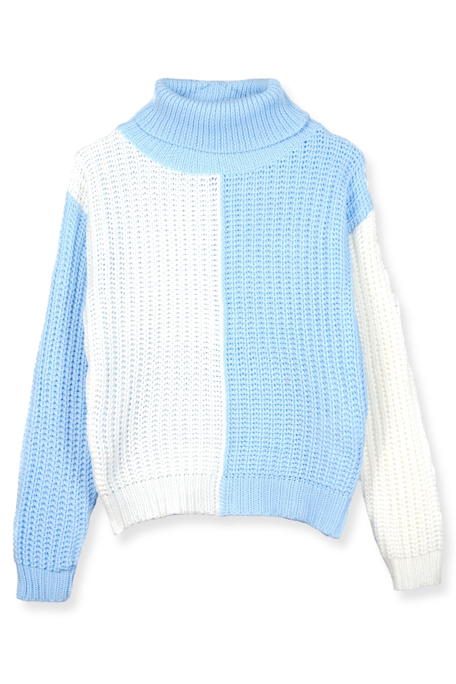 SUÉTER TEJIDO MSA128 AZUL/BLANCO