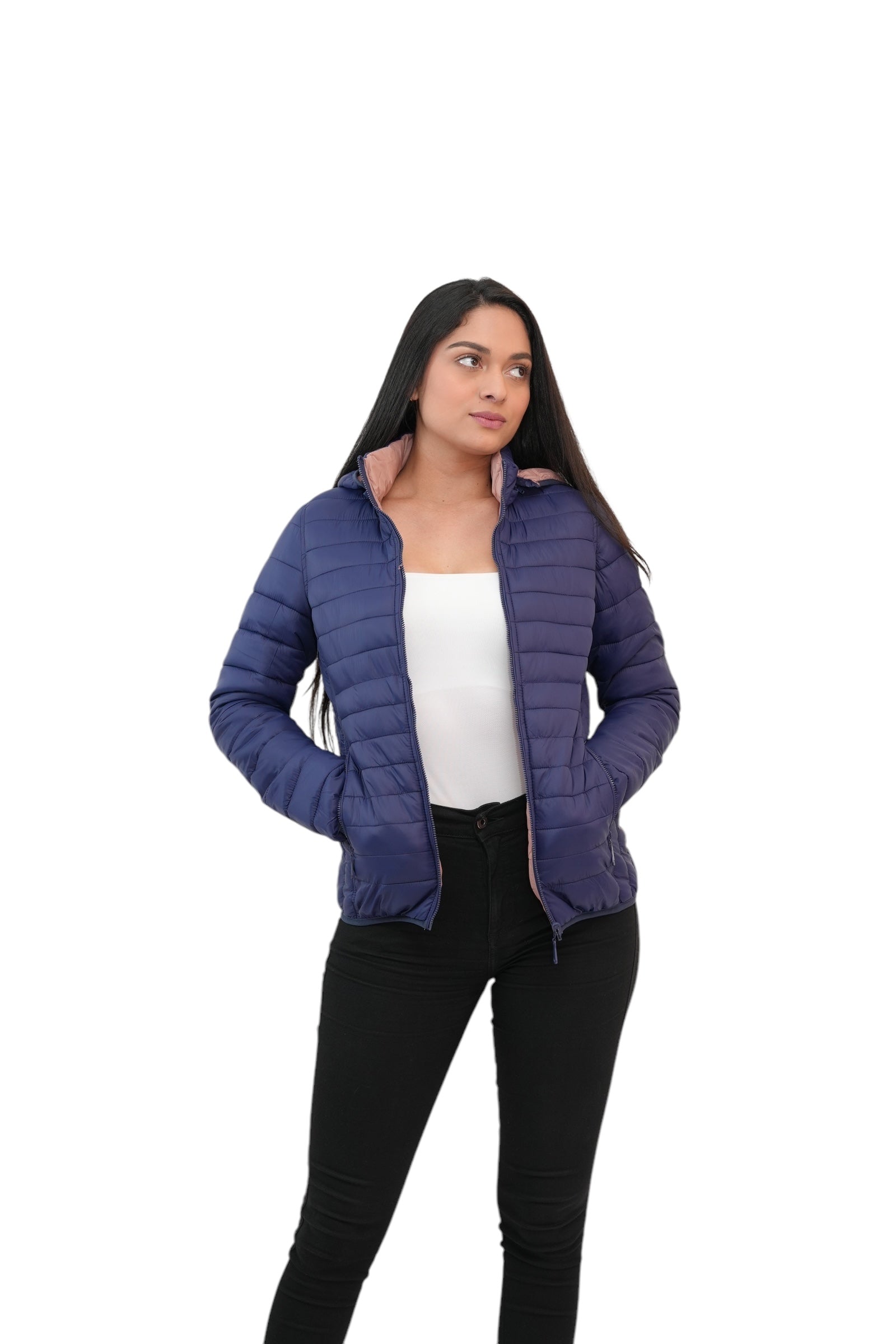 CHAQUETA SM031 AZUL-ROSA