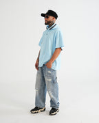 HOODIE MANGA CORTA CA016 AZUL C