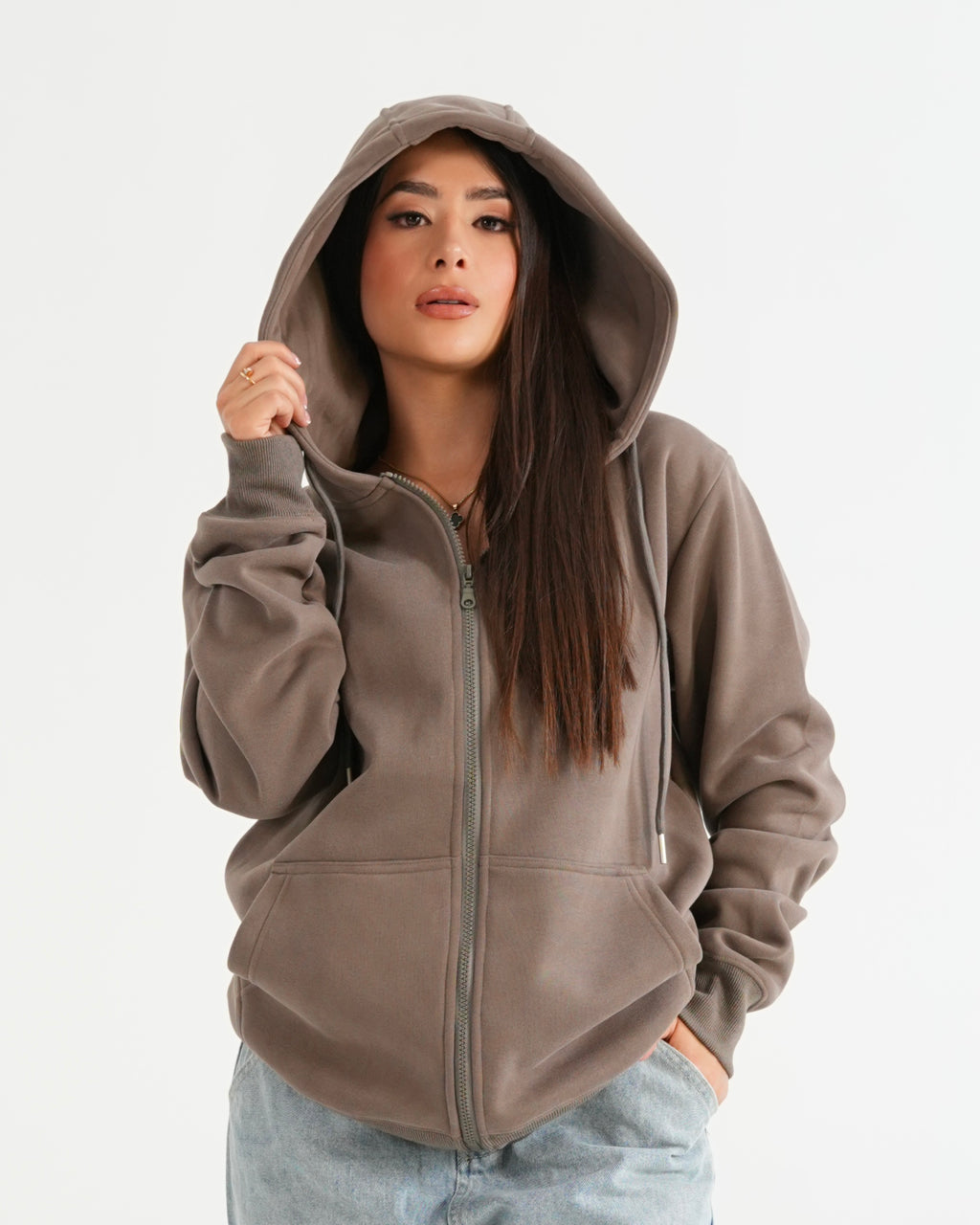 HOODIE FSA067 KHAKI O