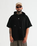 HODDIE MANGA CORTA CA016 NEGRO