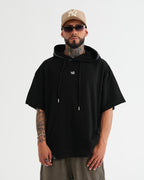 HODDIE MANGA CORTA CA016 NEGRO