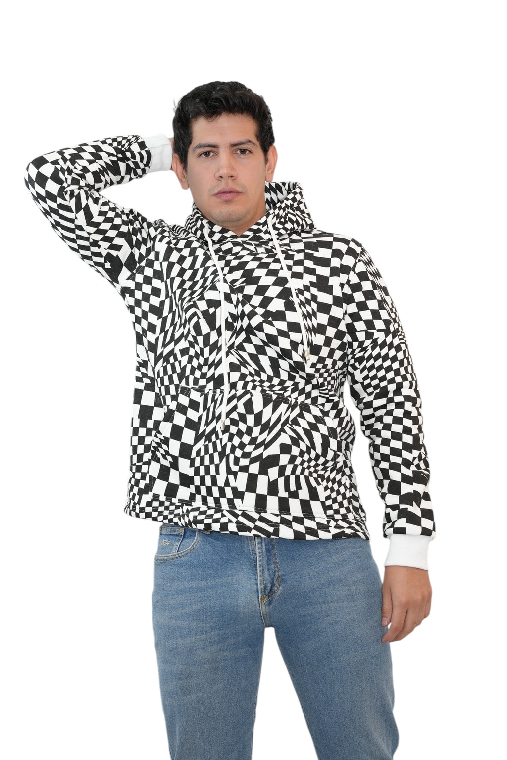BUZO LSA025 BLANCO-NEGRO