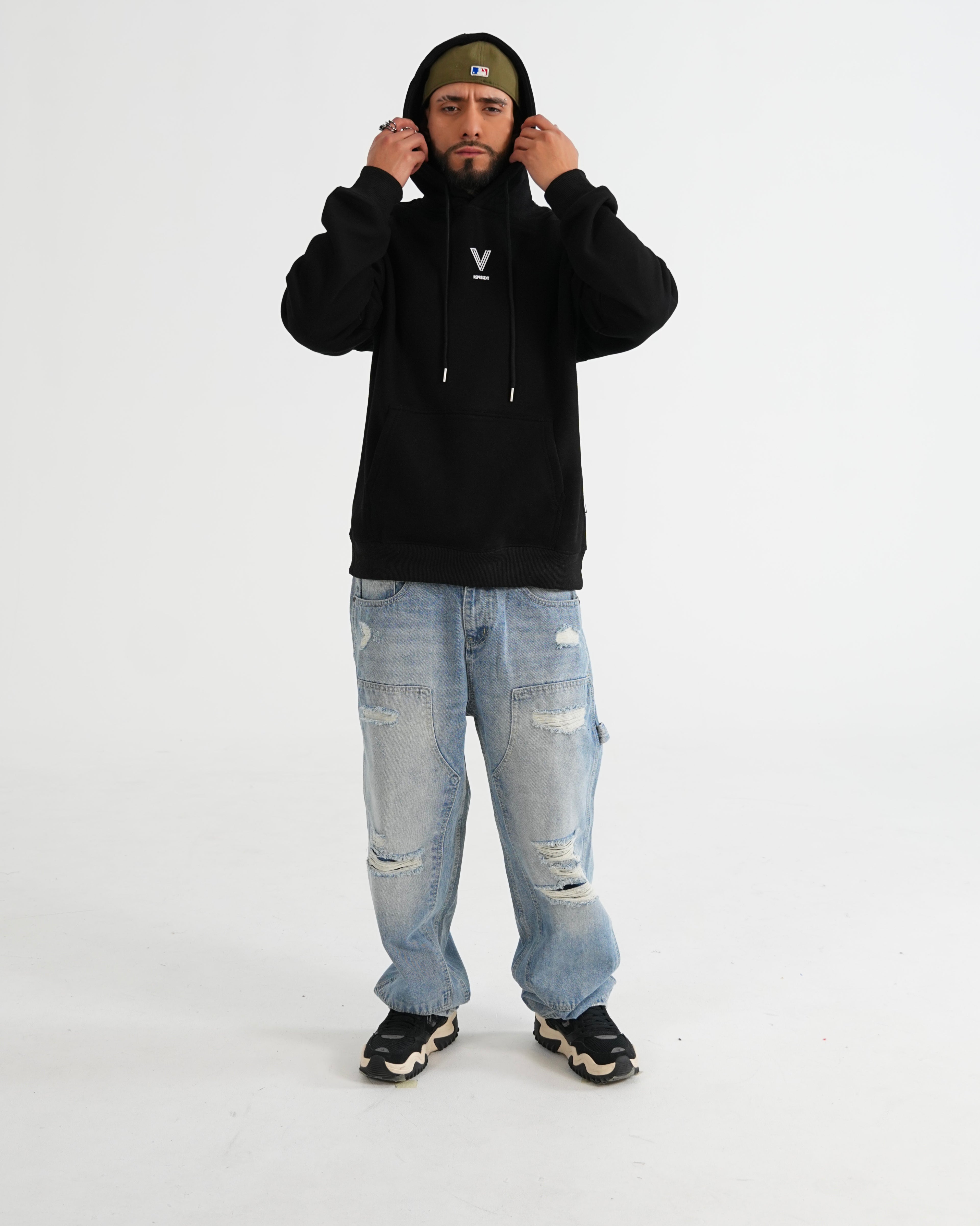 HOODIE FSA083 NEGRO
