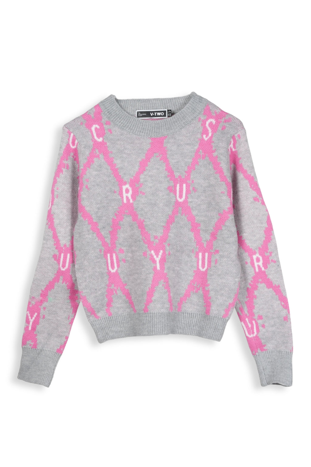 SUÉTER MSA155 GRIS-FUXIA