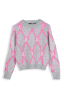 SUÉTER MSA155 GRIS-FUXIA
