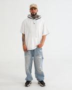 HOODIE MANGA CORTA CA016 BLANCO