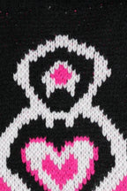 SUÉTER MSA165 NEGRO-FUXIA-PERLA