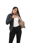 CHAQUETA SM031 NEGRO KHAKI