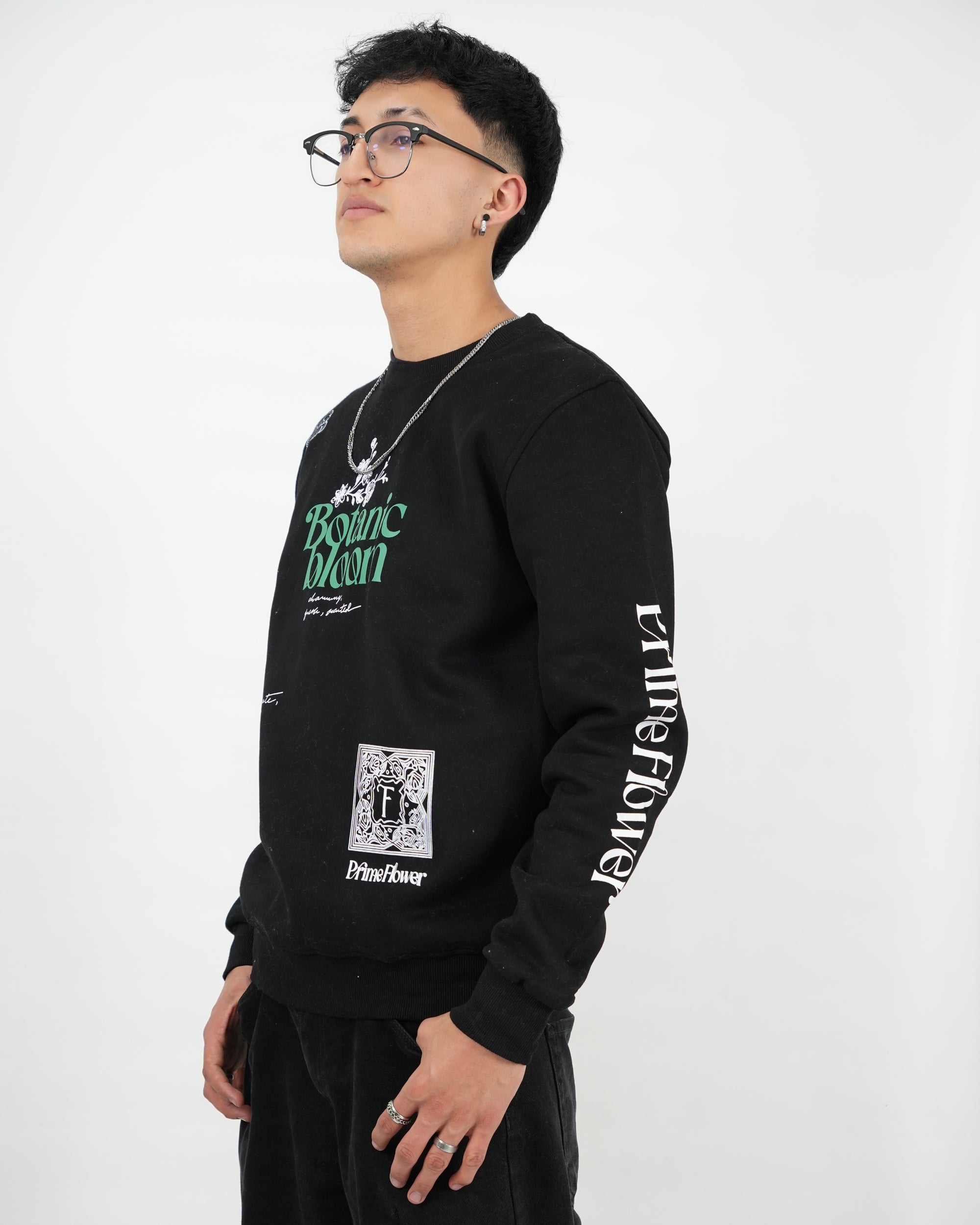 BUZO LSA008 NEGRO  (estampado)