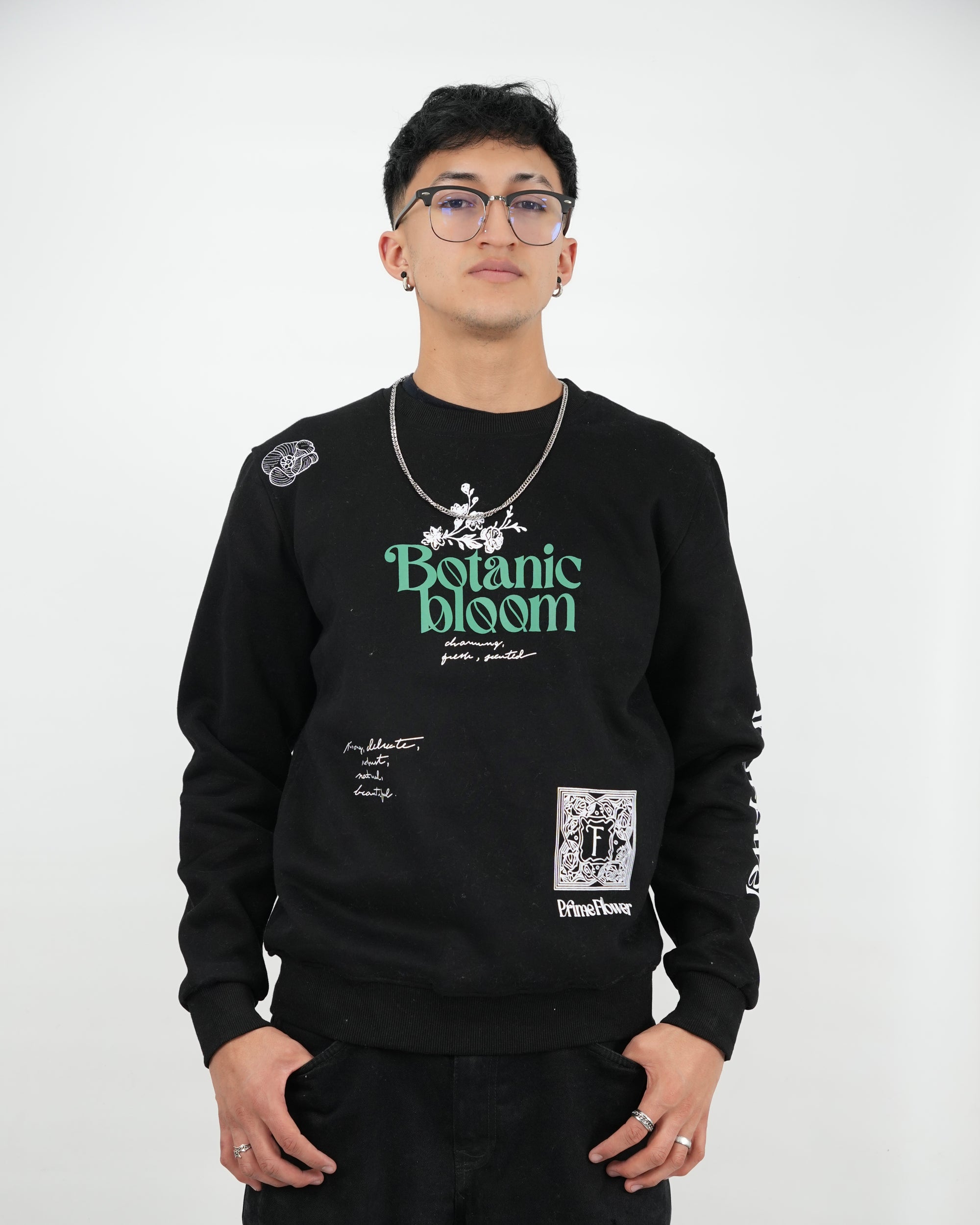 BUZO LSA008 NEGRO  (estampado)