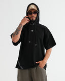 HODDIE MANGA CORTA CA016 NEGRO
