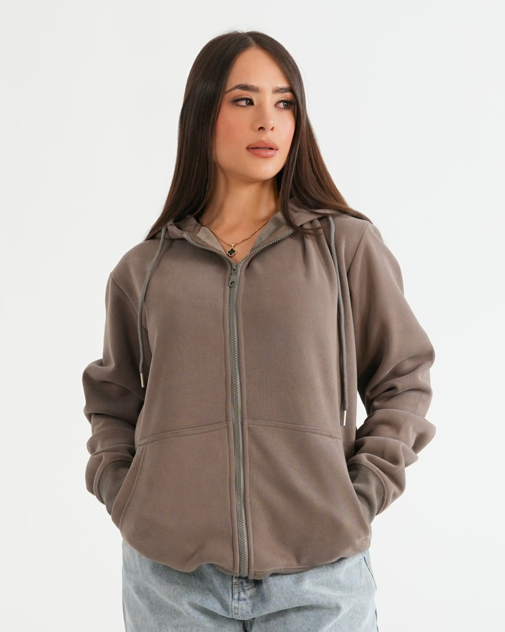 HOODIE FSA067 KHAKI O