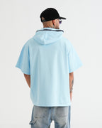 HOODIE MANGA CORTA CA016 AZUL C