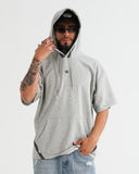 HOODIE MANGA CORTA CA016 GRIS