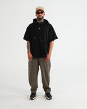 HODDIE MANGA CORTA CA016 NEGRO