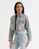 CHAQUETA DENIM JMVR008 AZUL