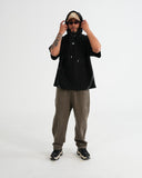 HODDIE MANGA CORTA CA016 NEGRO