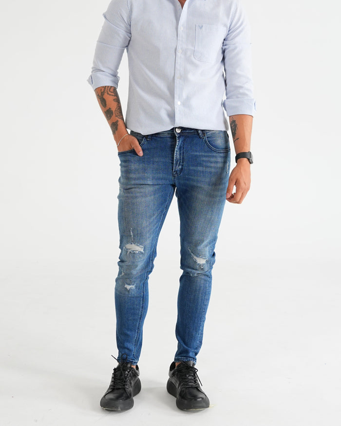 JEAN AZUL PARA HOMBRE