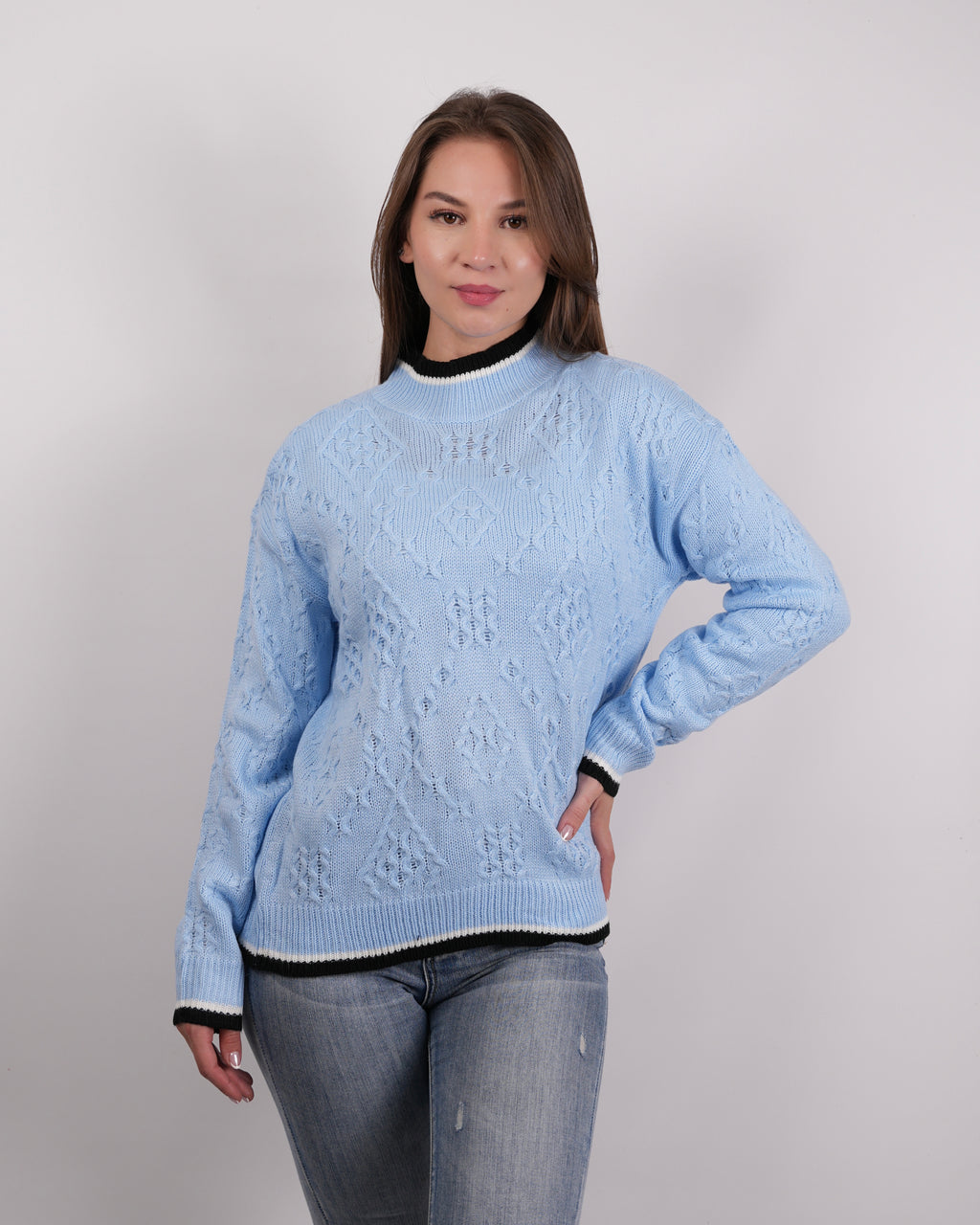 SUETER MUJER MSA204 AZUL