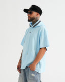 HOODIE MANGA CORTA CA016 AZUL C