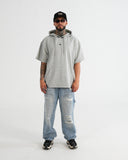 HOODIE MANGA CORTA CA016 GRIS