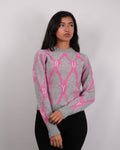 SUÉTER MSA155 GRIS-FUXIA