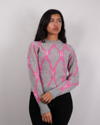 SUÉTER MSA155 GRIS-FUXIA