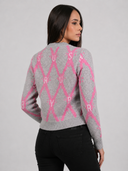 SUÉTER MSA155 GRIS-FUXIA