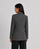 BLAZER NEGRO EN ALGODÓN CORTO PARA MUJER