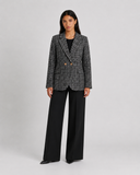 BLAZER NEGRO EN ALGODÓN CORTO PARA MUJER